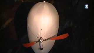 The incredible Aeroplume flight in the La Verna cave in the Basque Country