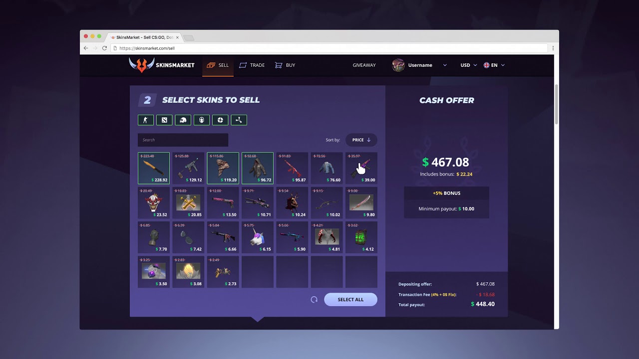 SkinsMarket.com Tutorial