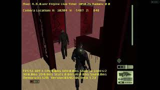 SplinterCell 1 Gamecube Demo (Preview Disc May 2003) commands enabled + exploring out of map