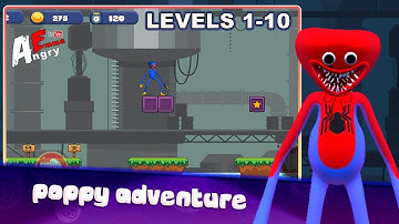 poppy : adventure playtime - Levels 1-10 / Gameplay Walkthrough (Android Game)
