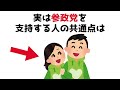 【3分で分かる】実は参政党を支持する人の共通点は...知らないと損する政治雑学 #24