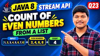 Java 8 Stream API 🔥 | Count Even Numbers from a List (Easy Trick) | Most Asked Interview Question Guide