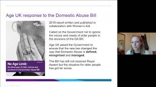 Who does Domestic Abuse Affect - Amy McLeod discusses older adults