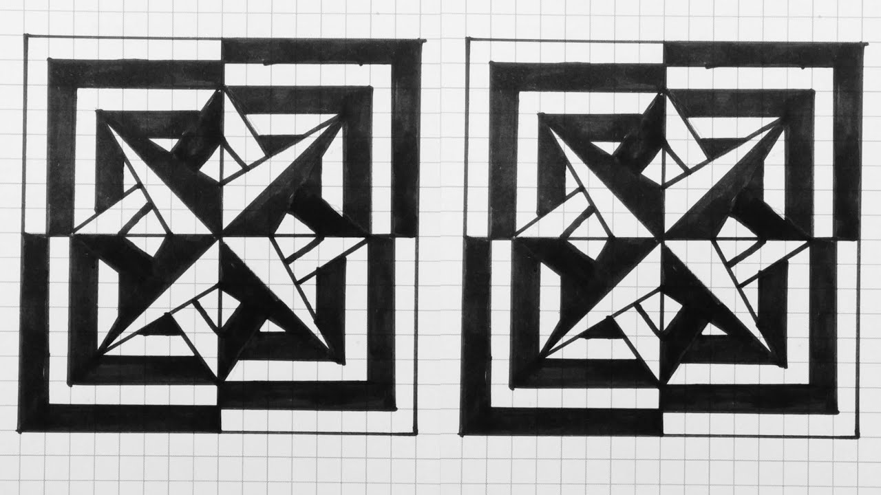 [OP ART] How to draw optical illusion art l Geometric art 🔥| 