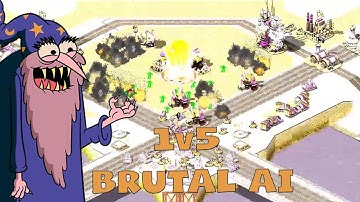 1v5 BRUTAL AI - BASE DESTRUCTION ( Command & Conquer - Yuris Revenge )