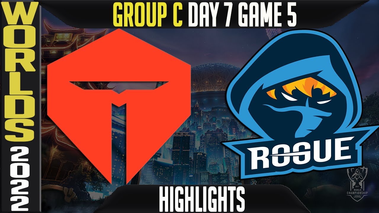 TES vs RGE Highlights | Worlds 2022 Day 7 Group C Game 5 | TOP Esports vs Rogue