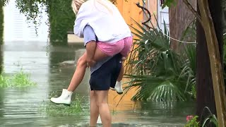 Heavy rains from Debby cause flooding, close dozens of roads in Charleston