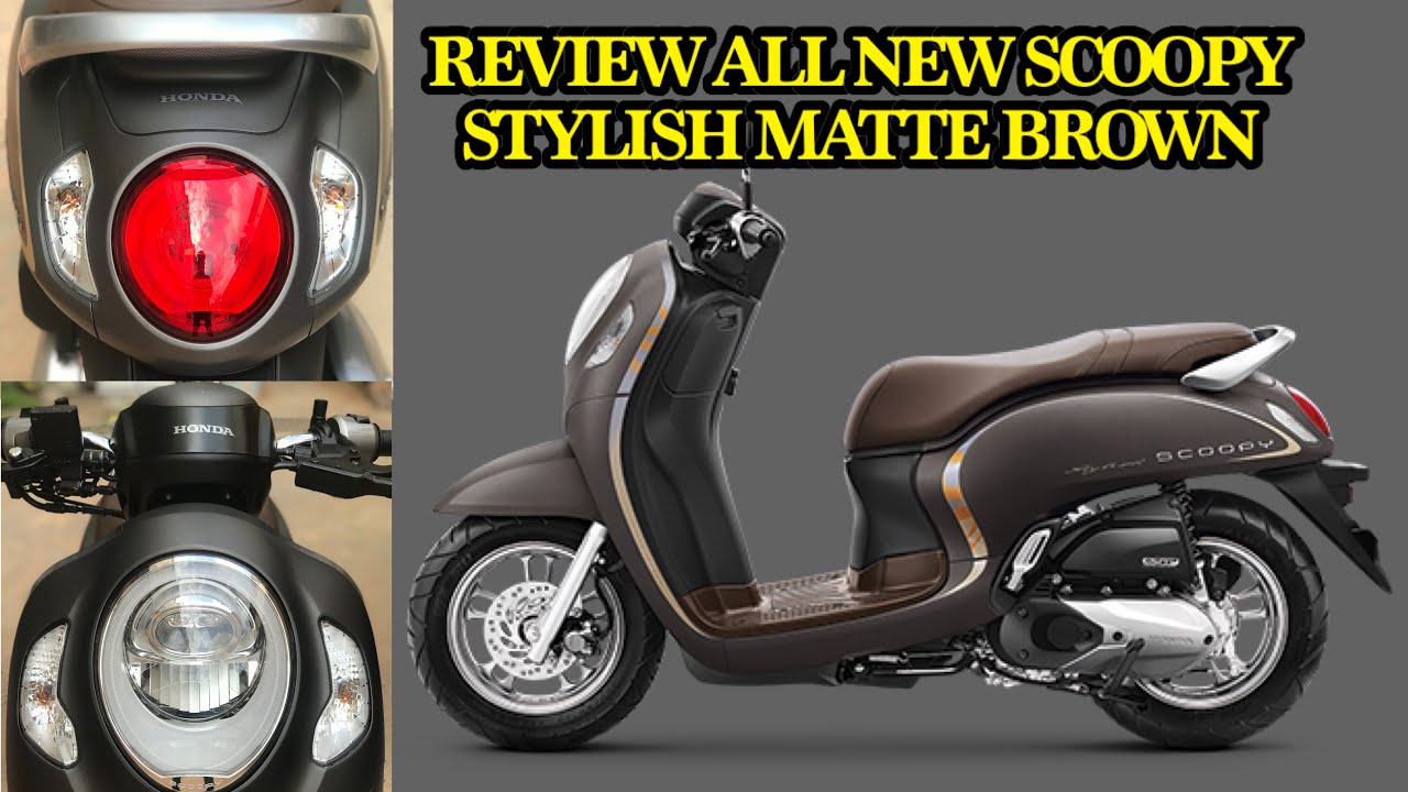 HONDA SCOOPY TERBARU 2021 | STYLISH MATTE BROWN I Sudah Smart Key