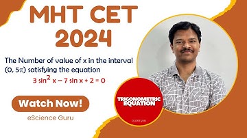 The Number of value of x in the interval (0, 5π) satisfying the equation 3 sin^2 x – 7 sin x + 2 = 0