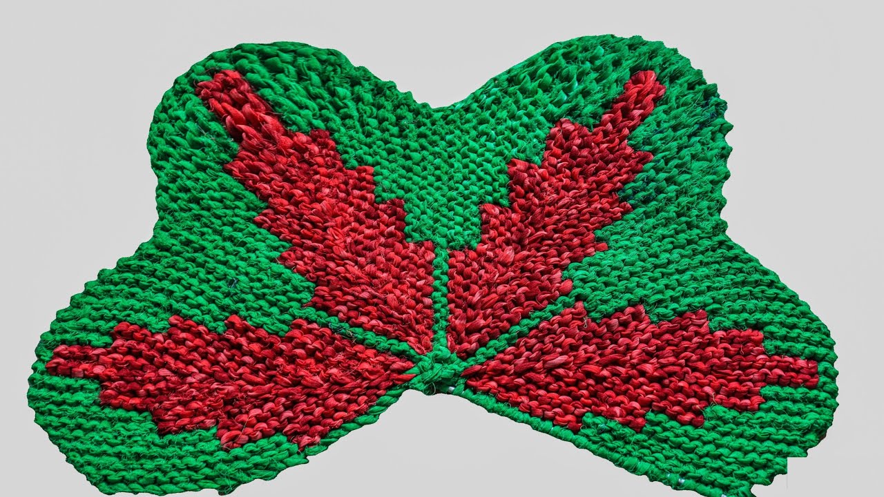 कली के अंदर पेड़ की डिजाइन वाला सुंदर पायदान बनाएं । Doormat new design ।