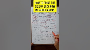 How to get the size of each row in jagged array #java #javaforbeginners