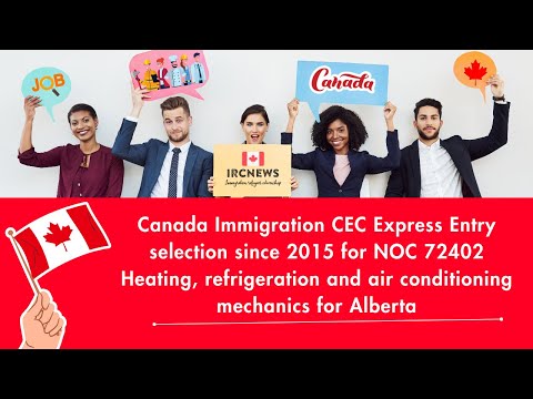 CEC Express Entry  for NOC 72402 Heating, refrigeration and air conditioning mechanics for Alberta