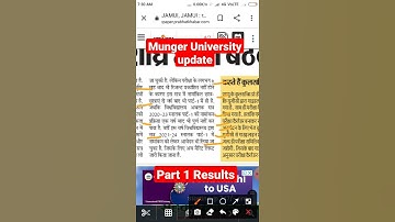 Munger University New update। Part 1 Results & Exam & Resitraion। Bihar University। Morning. shorts