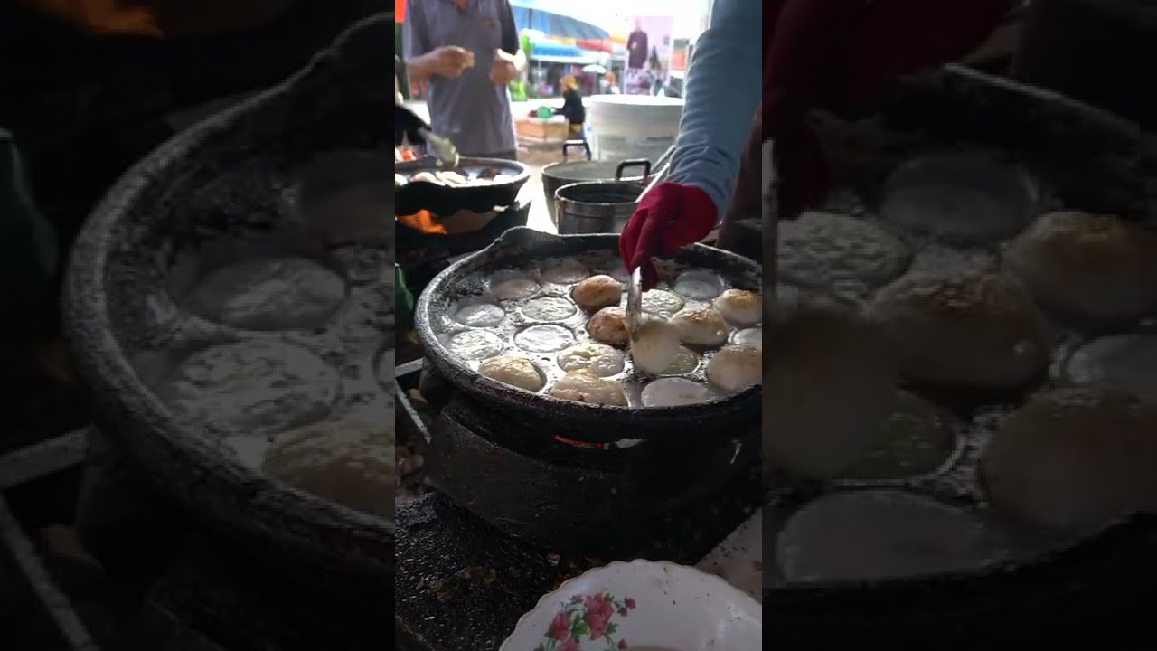 Cooking KH cookies Nom Kruok cake at street - Street Food