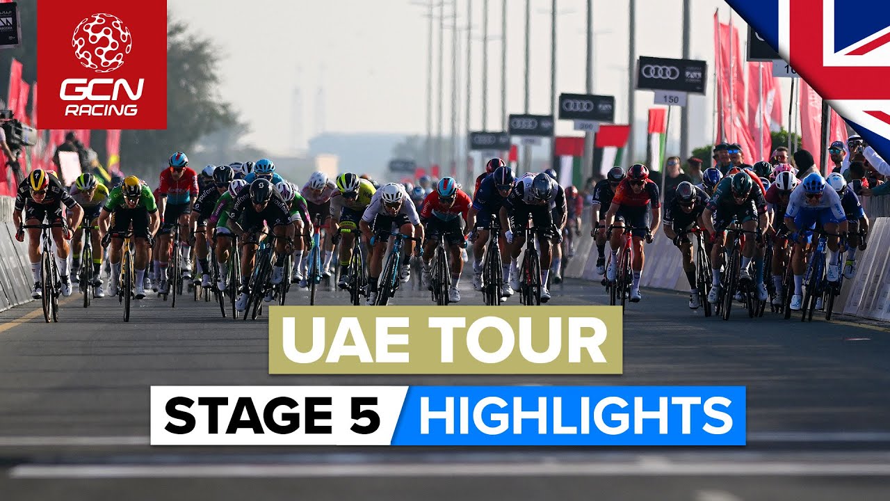 Sprint Finish Chaos! | UAE Tour 2023 Highlights - Stage 5