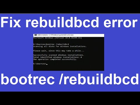 Bootrec /rebuildbcd the system cannot find the path specified fix - bcd boot error windows 10/11