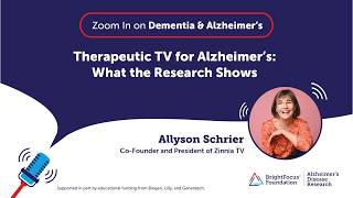 Therapeutic TV for Alzheimer’s: What the Research Shows