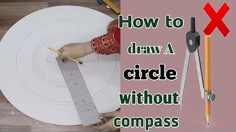 How to draw circle without compass| make big circles | draw a large circle.