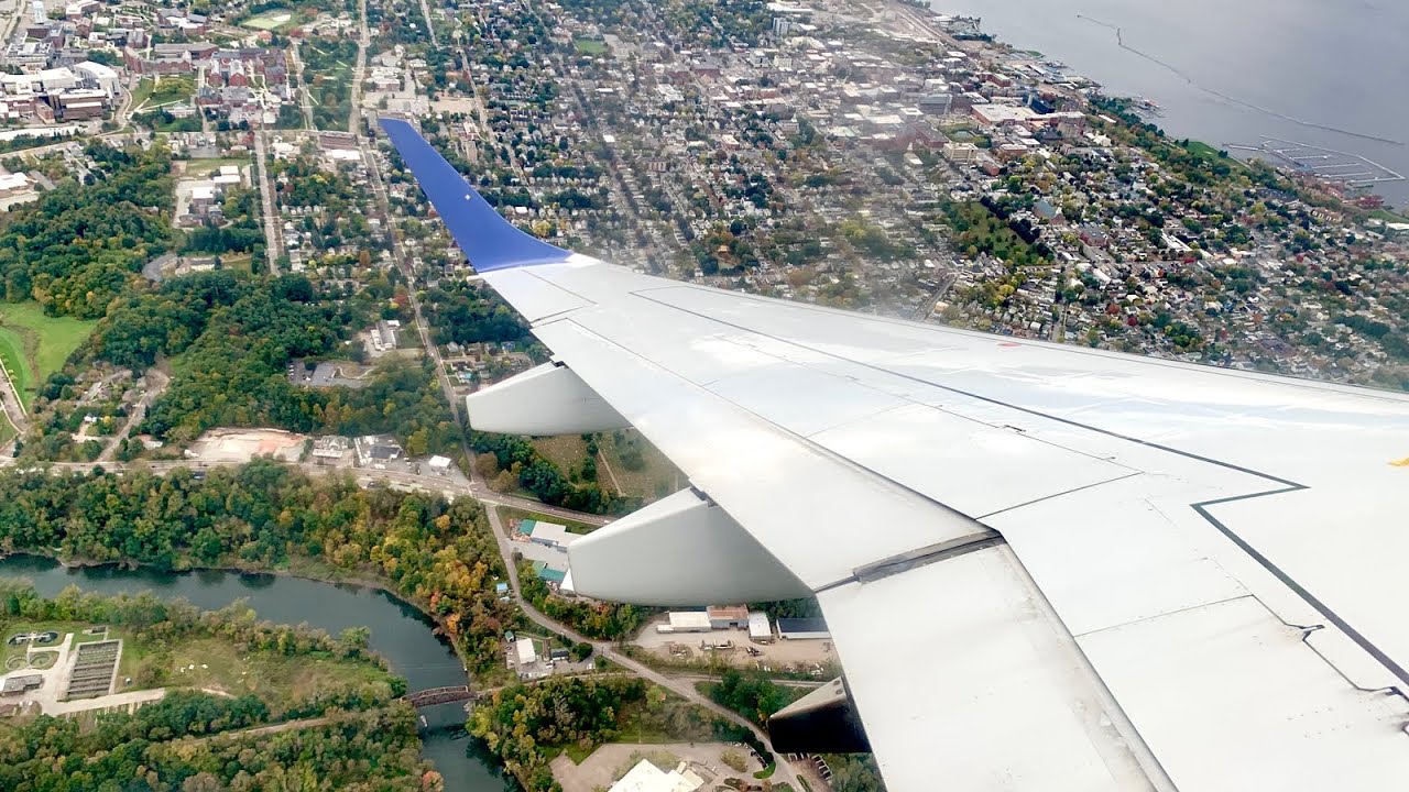 Awesome Fall Takeoff Burlington, Vermont JetBlue Airways Embraer