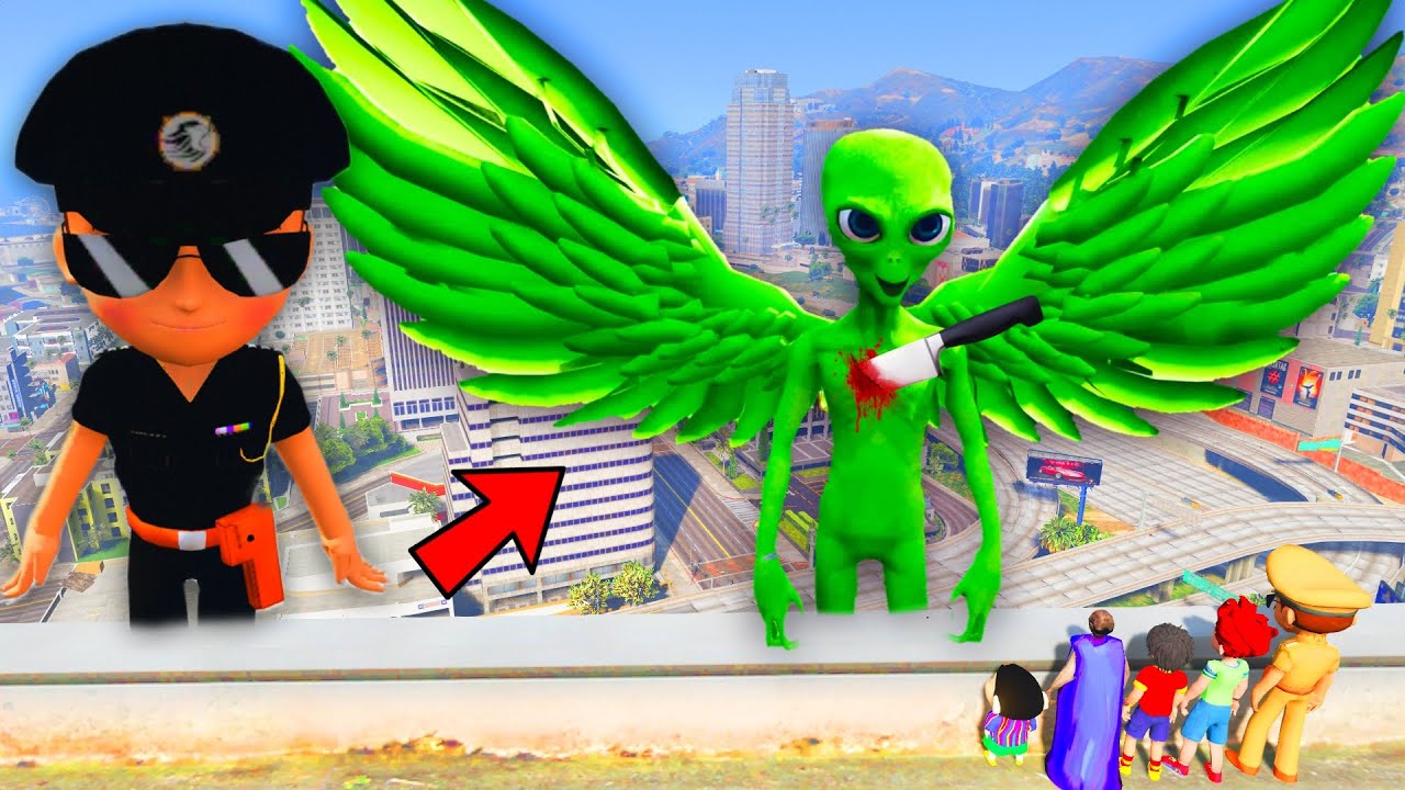 LITTLE SINGHAM WITH SHIVA KICKO SHINCHAN FOUND BIGGEST EVER ALIEN IN GTA 5