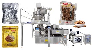 High-Speed Rotary Vacuum Retort Pouch Packaging Machine For Pre-cooked Food