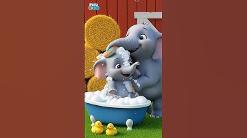 Animal and Baby Bathing Song 🚿🍼 | Good Manners | Baby Cartoon Nursery Rhymes #Shorts #toddlersongs