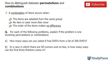 📚 How to distinguish between permutations and combinations (Part 1)