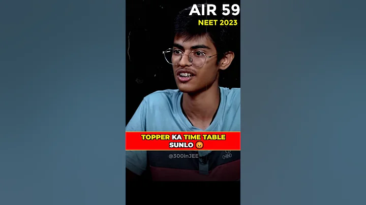 NEET AIR 59 ka Daily Routine 😱 | #neet2023 #pw #shorts