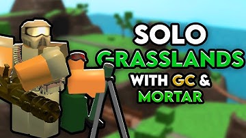 Solo Grasslands with Mortar and Golden Commando - Roblox Tower Battles