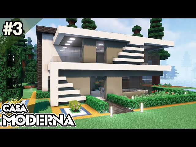 Minecraft: CASA épica MODERNA para survival fácil tutorial 1.19 2022 #7✓