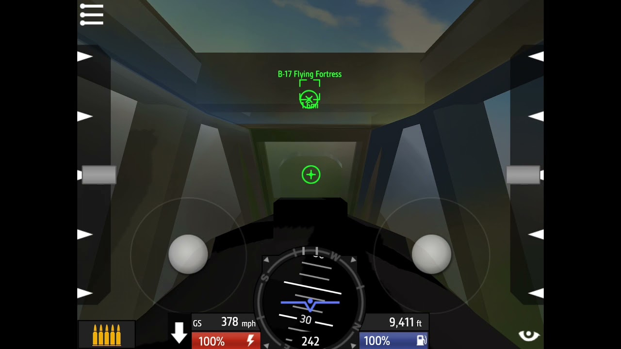 BF-109 slices through a B-17 in Simple Planes 