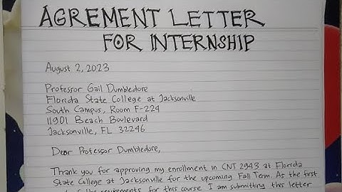 How to Write An Acknowledgement Letter for Internships Sample | Writing Practices