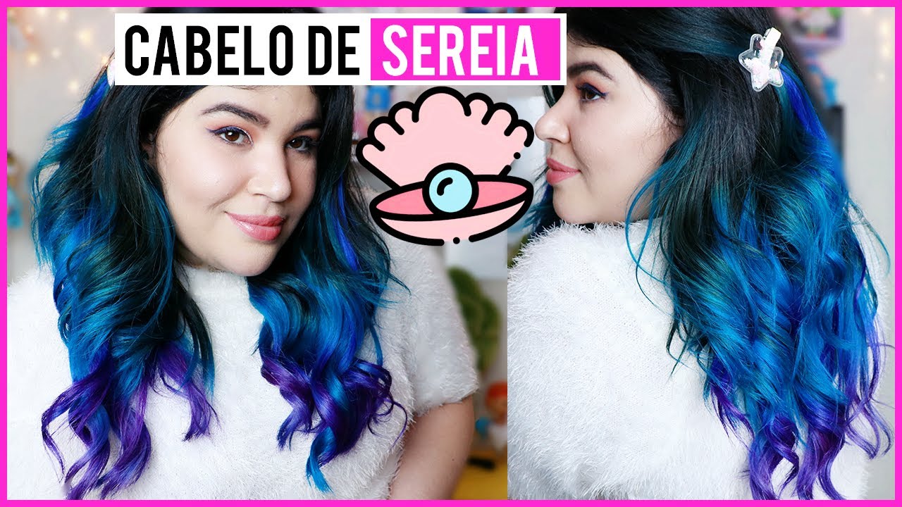 🐟MEU CABELO SEREIA [Passo a Passo Cabelo Turquesa e Roxo]