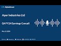 Apar industries ltd q4 fy202324 earnings conference call