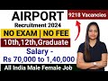 Airport new vacancy 2024  airport recruitment 2024  airport vacancy 2024  latest jobs airpo