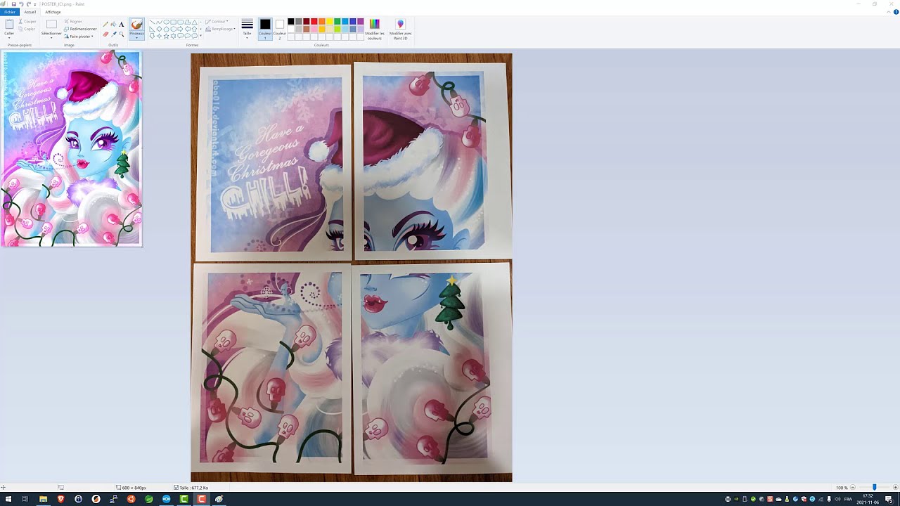 Windows 10 – Paint – Impression d’une image en gros sur plusieurs feuilles