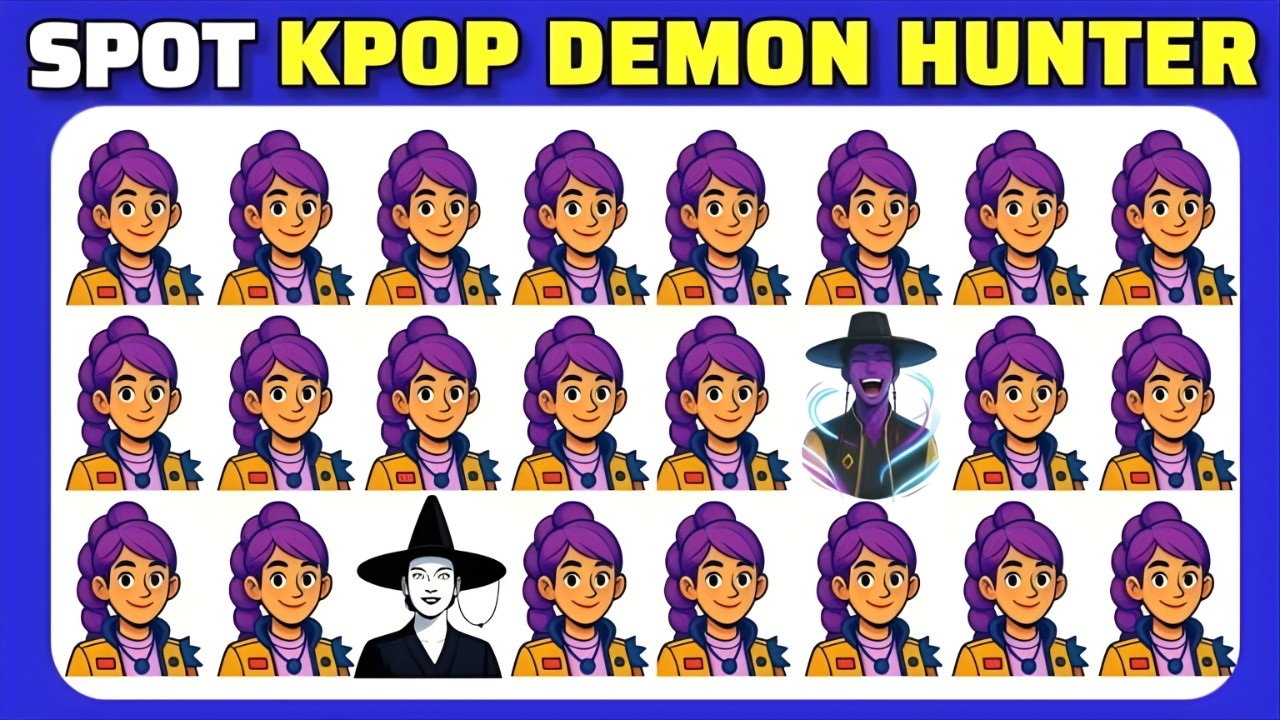 🧠Encuentra el ODD One Out – Nivel Fácil, Medio, Difícil | KPop Demon Hunters