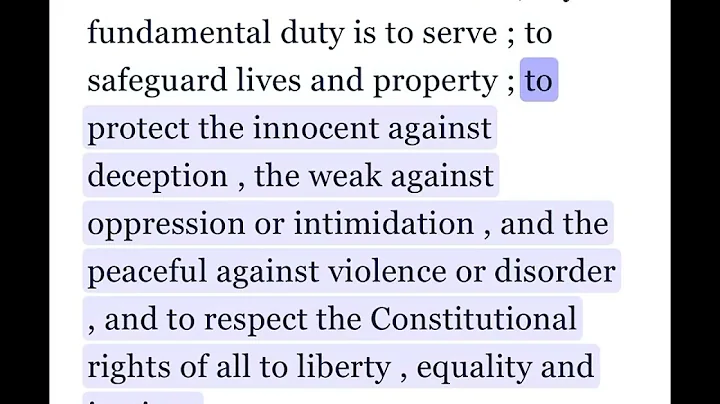 Law enforcement code of ethics - Paragraph 1