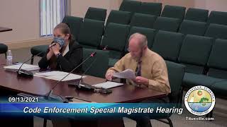 Code Enforcement Board — 9/13/2021 - 2:00 p.m. Wealth