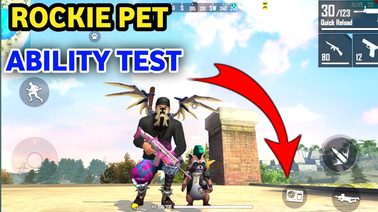Rockie Pet Ability Test Free Fire ||  Rockie Pet Skill Test Free Fire || Rockie Pet Full Details
