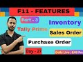 #27 | Tally Prime F11 Features Part 3 | Inventory | Purchase & Sales Order | NITISH ACADEMY