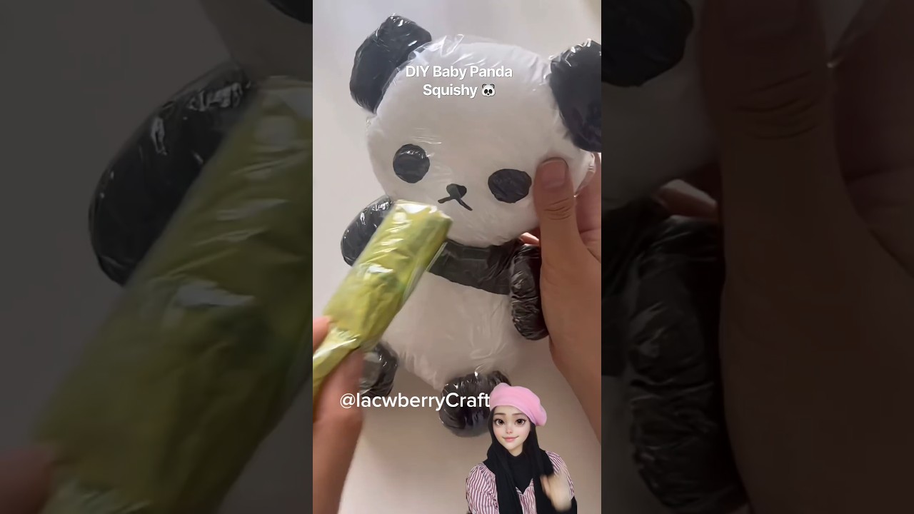 Basit malzemelerle panda sukusi yapıyoruz 👀 # #kendinyap #diy # #craftideas