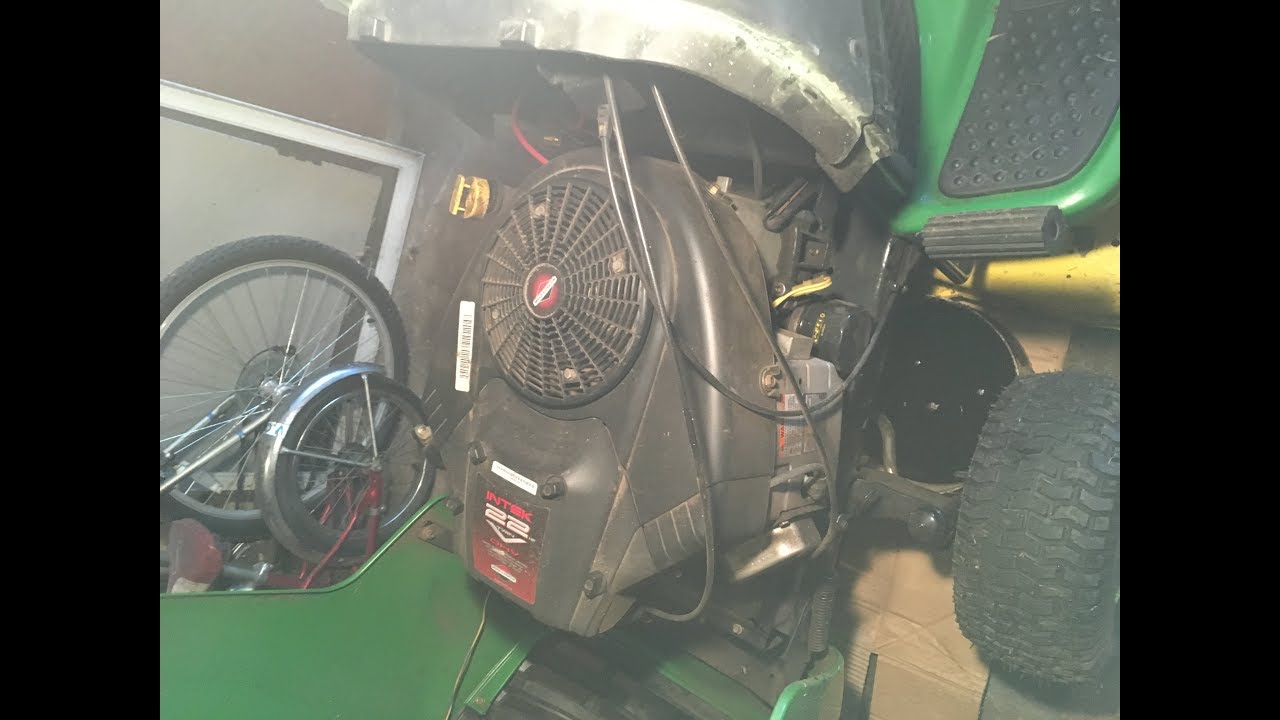 John Deere L118 Lawn Tractor Oil Change YouTube
