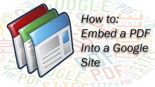 Google Site Support - Embedding a PDF into a Google Site - Put your pdf document into a Google Site