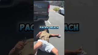 Stolen Tesla Chase Ends With Bystanders Chasing Him Down 😳#policechase  #caughtoncamera #crimenews