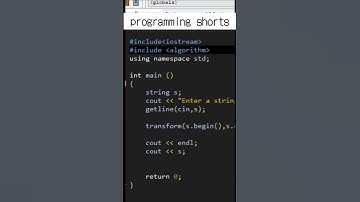 [C++] Transform string characters to uppercase without looping // EASIEST WAY #shorts