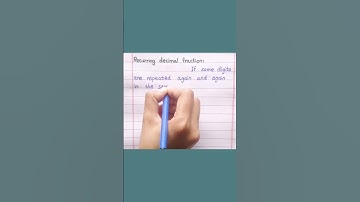 Define Recurring Decimal Fraction #shorts