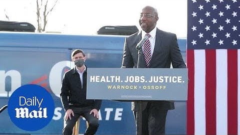 Raphael Warnock and Jon Ossoff campaign in Georgia for US Senate