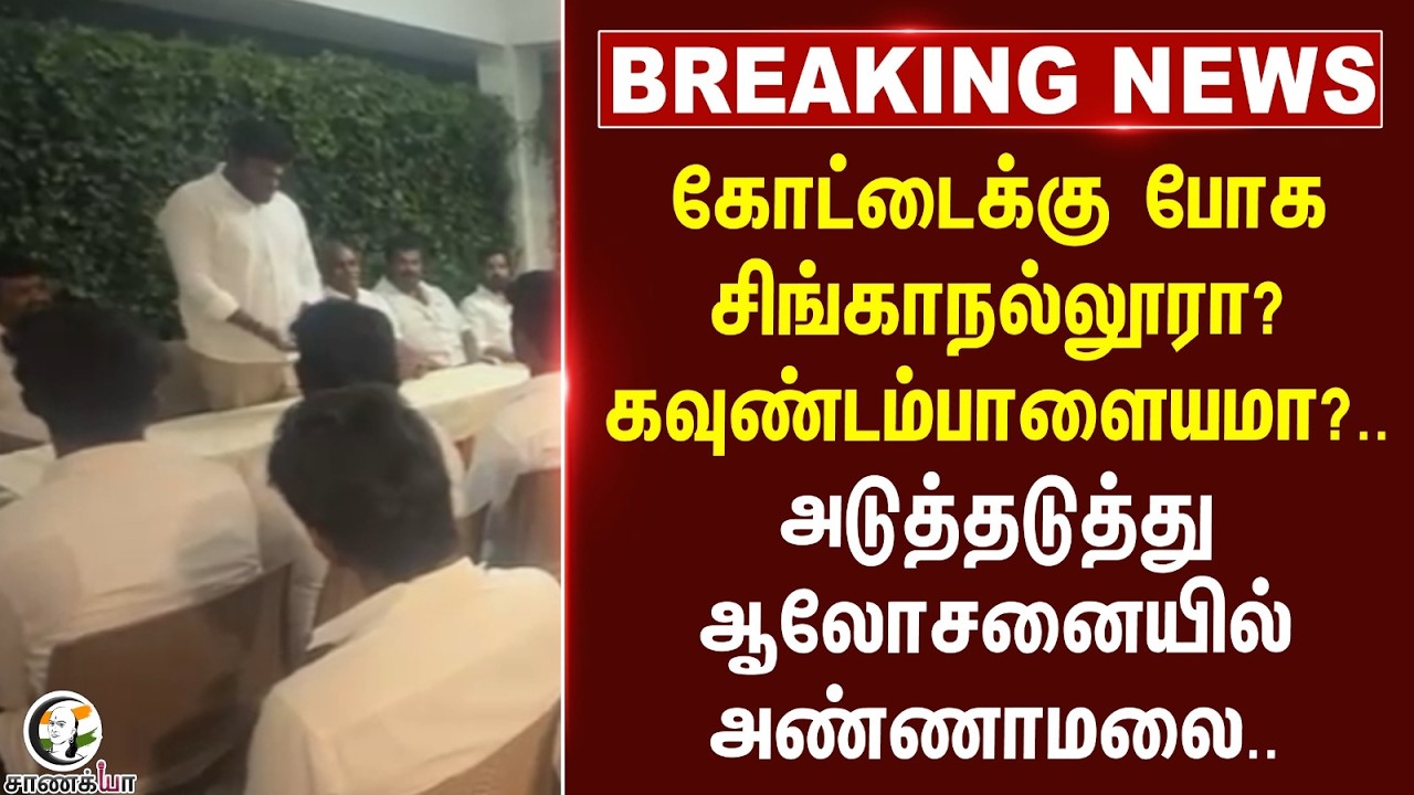 ⁣#breakingnews : கோட்டைக்கு போக சிங்காநல்லூரா? கவுண்டம்பாளையமா?.. அடுத்தடுத்து ஆலோசனையில் Annamalai