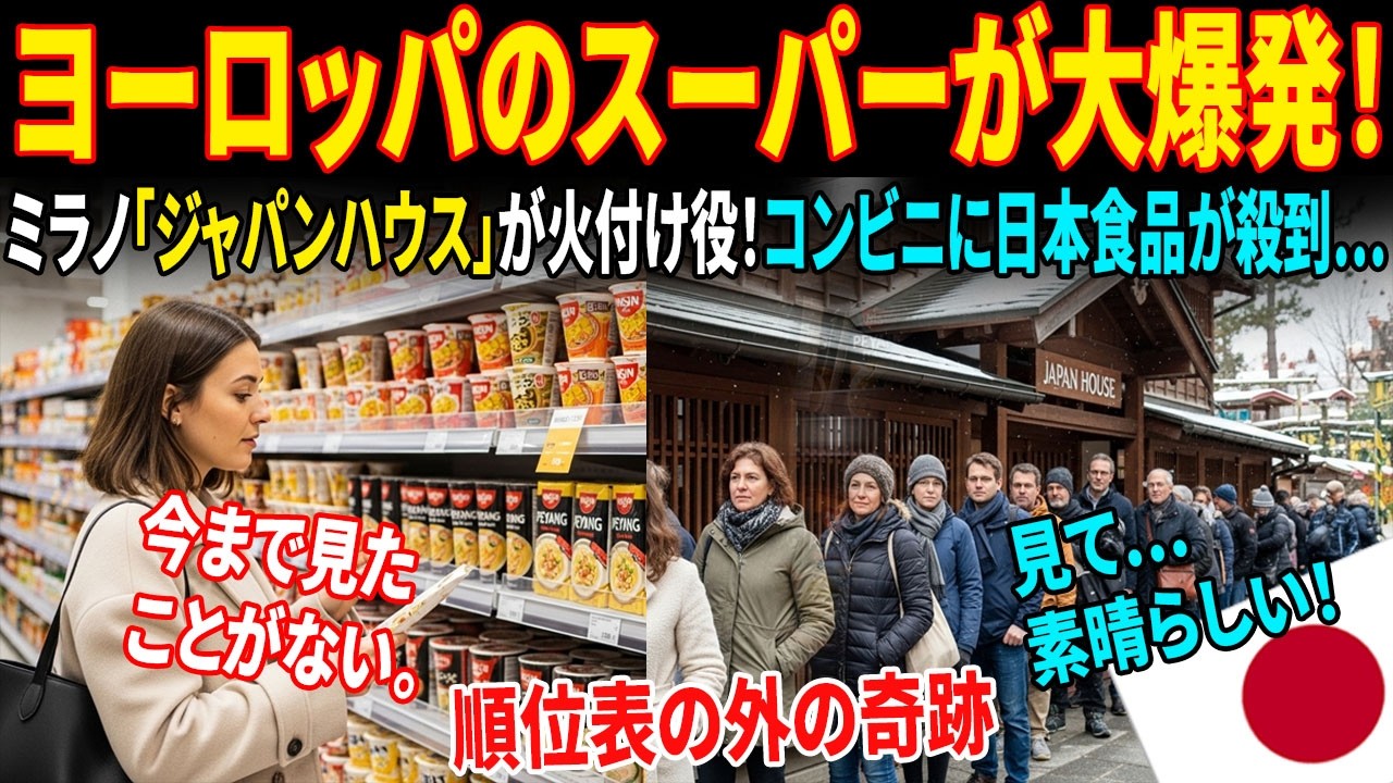 【海外感動秘話】ミラノ五輪以降、コンビニは日本食品であふれ…ヨーロッパのスーパーに予想外の変化が始まった｜オーディオブック｜ラジオ朗読｜脚色作品。